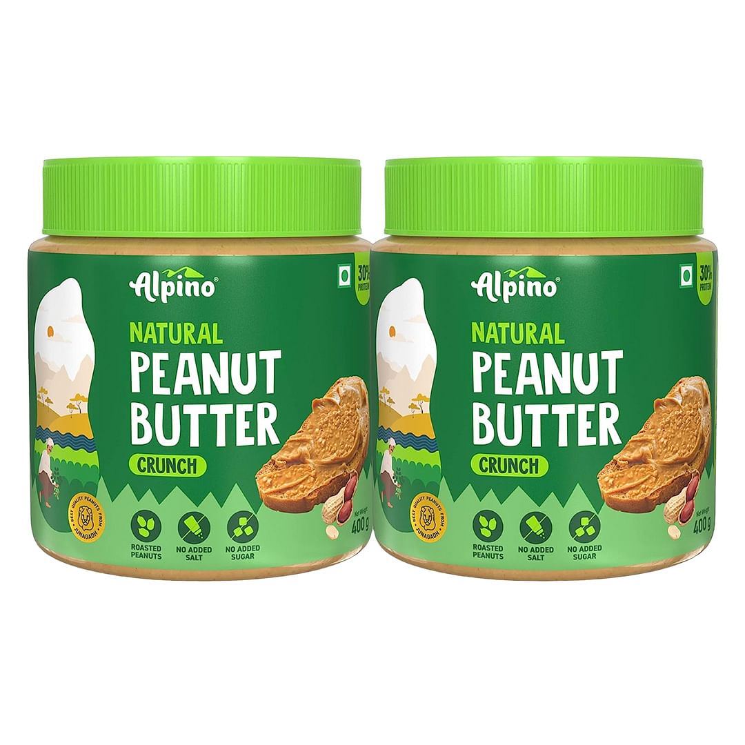 

Alpino Natural Peanut Butter Crunch 800 G | 30% Protein | Made with 100% Roasted Peanuts | No Added Sugar & Salt | Plant Based Protein Peanut Butte...