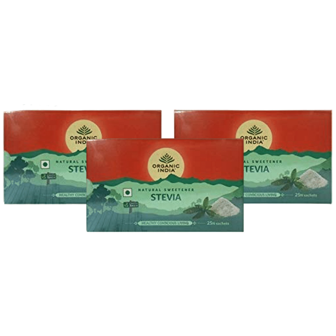 

Organic India Natural Sweetener Stevia 25N Sachets 75g Powder(Pack of 3)