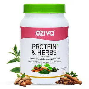 OZiva Protein & Herbs for Women, Vanilla Almond