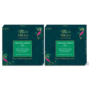 TGL Co. The Good Life Company Organic Green Tea, 32 Tea Bag for Weight Loss | Green Tea for Weight Loss (30 Tea Bags + 2 Free Exotic Sample)
