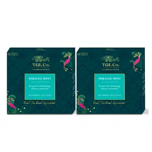TGL Co. The Good Life Company Miracle Mint Tea Herbal Infusion Tea, 32 Tea Bags (30 Tea Bags + 2 Exotic Samples)