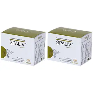 Kairali Spaliv Capsules - The natural & comprehensive way to safeguard the Liver Pack of 2 (6 x 10 Capsules)