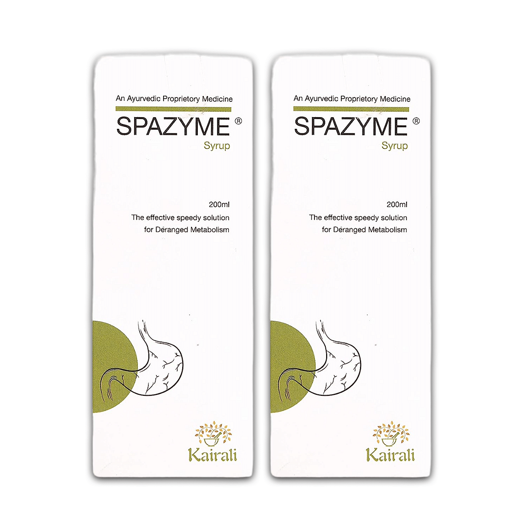 

Kairali Spazyme Syrup - The effective speedy solution for Deranged Metabolism Pack of 2 (200 ml)