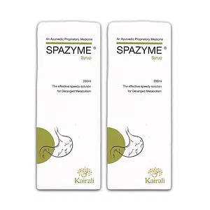 Kairali Spazyme Syrup - The effective speedy solution for Deranged Metabolism Pack of 2 (200 ml)