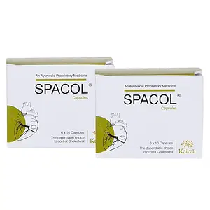 Kairali Spa Col - The dependable choice to control Cholestrol Pack of 2 (6 x 10 Capsules)