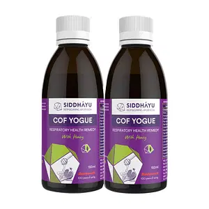 Siddhayu Cof Yogue (From the house of Baidyanath) I Ayurvedic Cough Syrup For Dry Cough I For Adults I 150 ML I Pack of 2