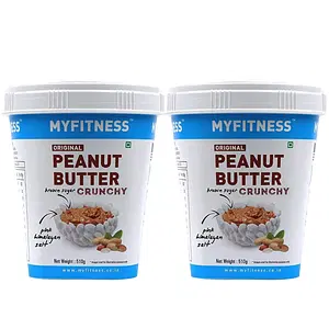 MYFITNESS Crunchy Peanut Butter 510g (Pack of 2)