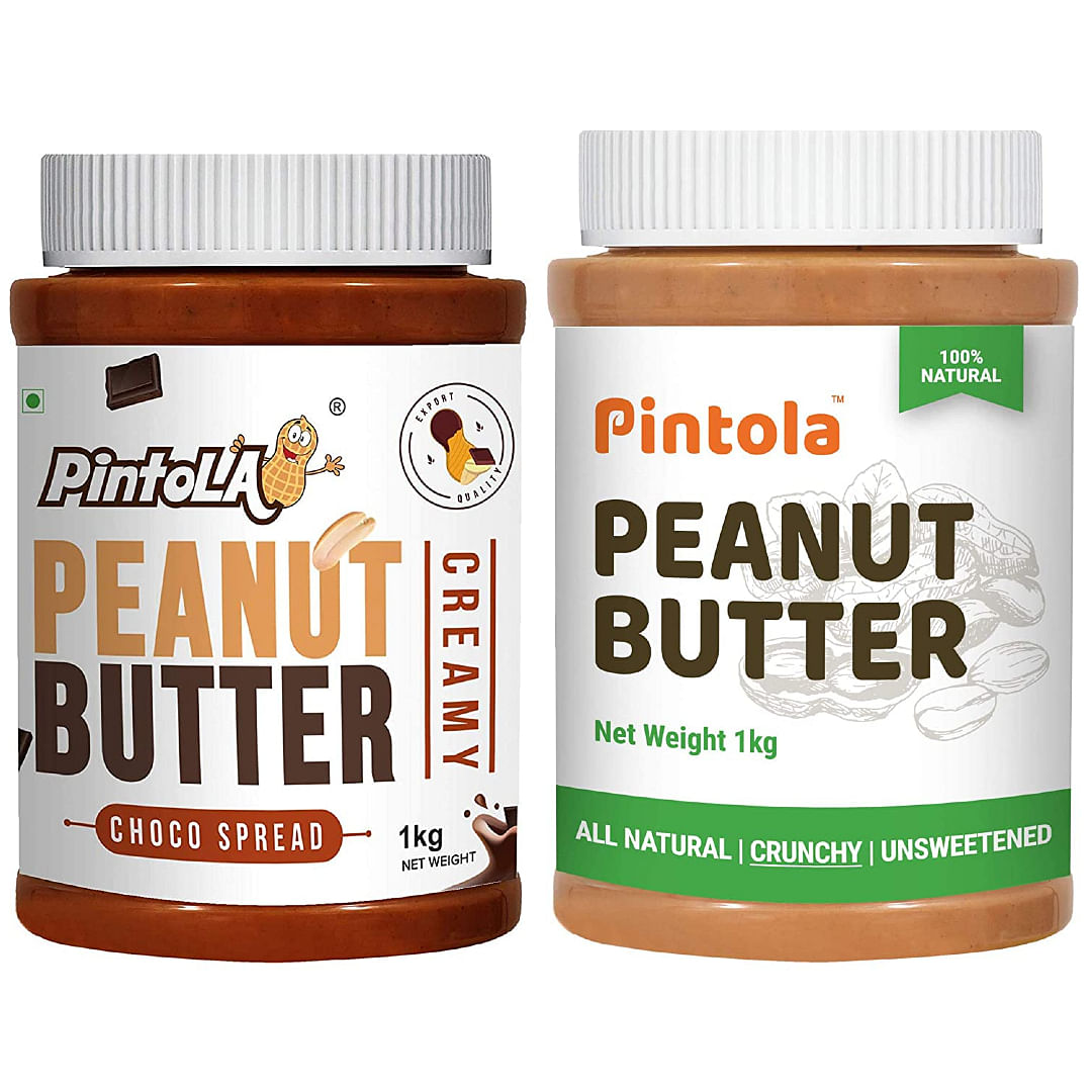 Pintola All Natural Peanut Butter (Crunchy) (1 Kg) (Unsweetened, Non ...