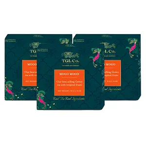 TGL Co. Mogo Mogo Green Tea - 48 Tea Bags (45 Tea Bags , 3 Exotic Sample) | Fruit Tea | Green Tea for Weight Loss