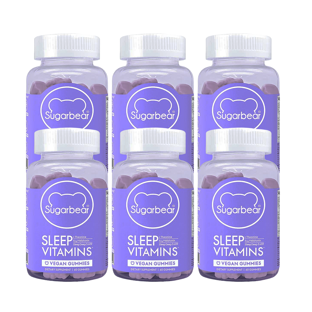 

Sugarbear Sleep, Vegan Gummy Vitamins 60 Gummies - Pack of 6