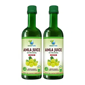 VEDAPURE Pure Natural & 100% Ayurvedic Amla Juice | Rich Source of Vitamin C | Antioxidants for Immunity boosting - 500 ML