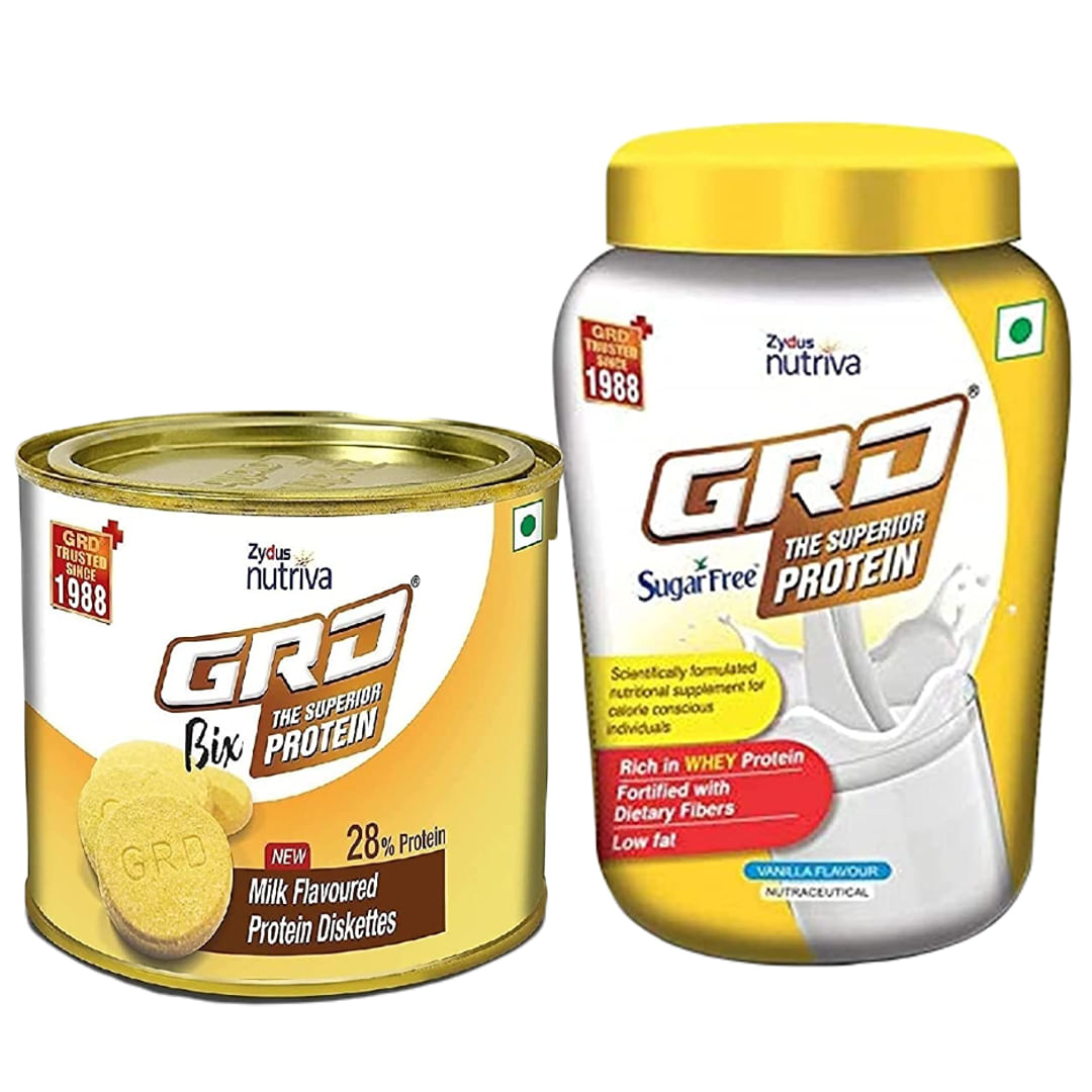 GRD Bix Milk Flavoured High protein biscuits with 18 Essential