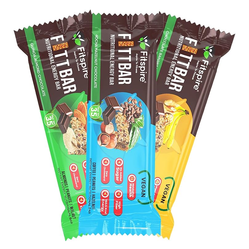 

Fitspire Fit Energy Bar Combo,100% Vegan, Provide Instant Energy & Essential Nutrients, Boosts Athletic Performance, Improves Muscle Recovery Made ...