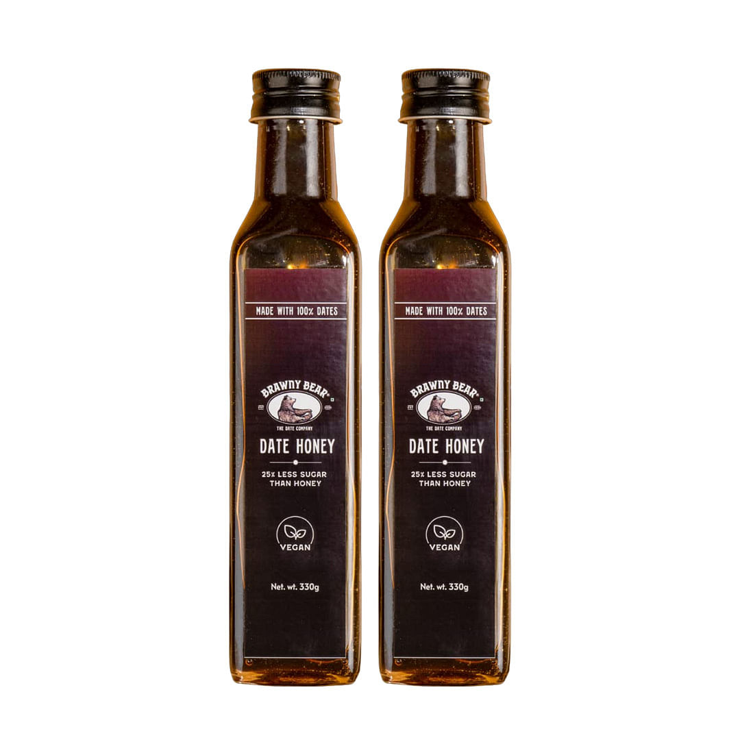 

Brawny Bear Date Honey | Low GI Sugar Substitute made with 100% Dates | Vegan - (330G x 2)