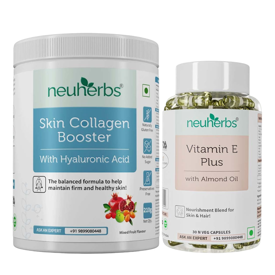 Neuherbs Skin Collagen Booster (210 g) & Vitamin E Plus (30 N Capusles) Combo-image-22
