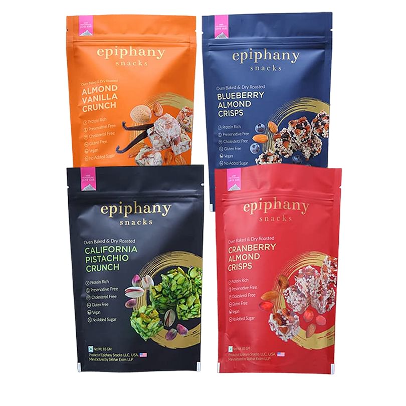 

EPIPHANY Snacks Dry Fuits Protein Bar No Preservatives, 100% Veg, No Added Sugar, for Energy, Fitness & Immunity Mix of Almond Vanilla , Cranberry ...