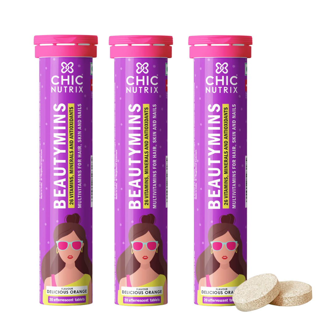 

Chicnutrix Beautymins | Multivitamin for women with 26 Vitamins, Minerals & Antioxidants | For Healthy Hair, Skin & Nails Multivitamin tablets for ...