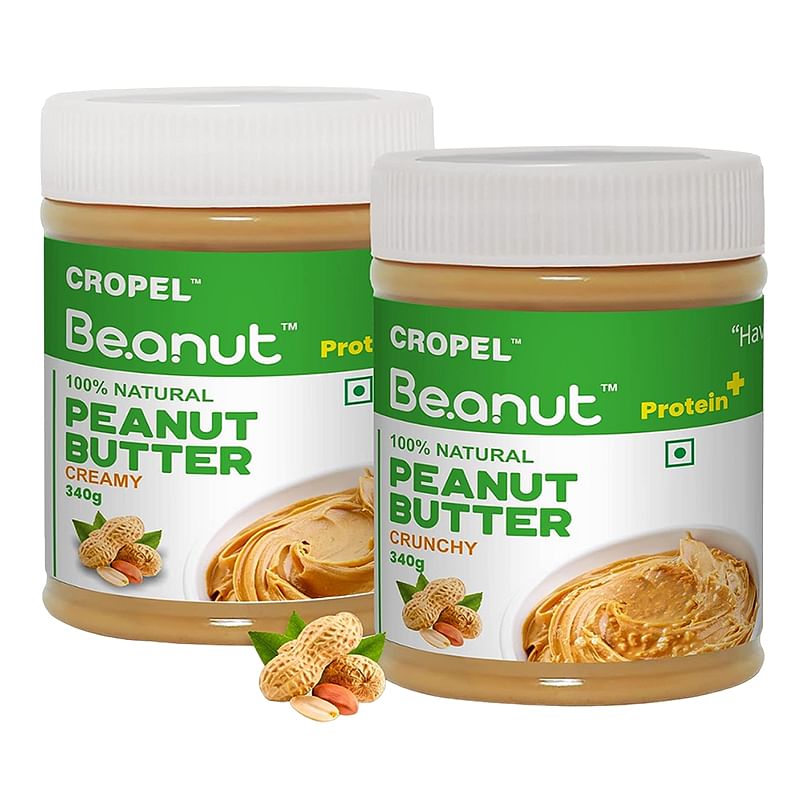 

Beanut Natural Peanut Butter Creamy + Crunchy Protein, Non GMO, Gluten Free, Vegan And Cholesterol Free Gym, Exercise Daily Protein Supplement Ener...