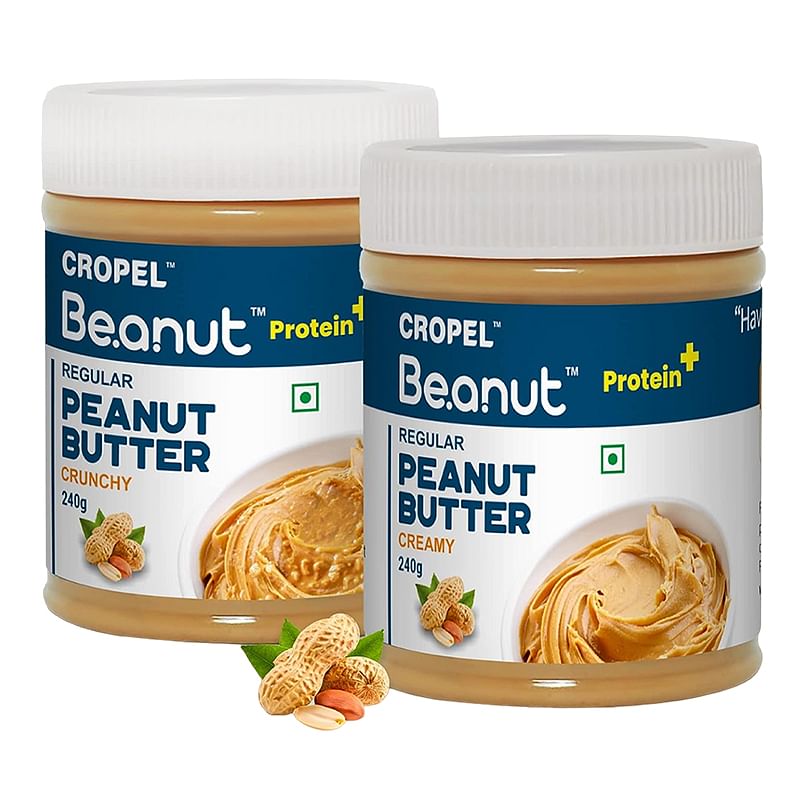 

Beanut Peanut Butter Creamy + Crunchy Protein, Non GMO, Gluten Free, Vegan And Cholesterol Free Gym, Exercise Daily Protein Supplement Energetic- (...