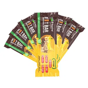 Fitspire Fit Energy Bar, 100% Vegan, Provide Instant Energy & Essential Nutrients, Boosts AthleticImproves Muscle Recovery Made With Natural Ingredients (Chocolate Banana Walnut, Pack Of 6)