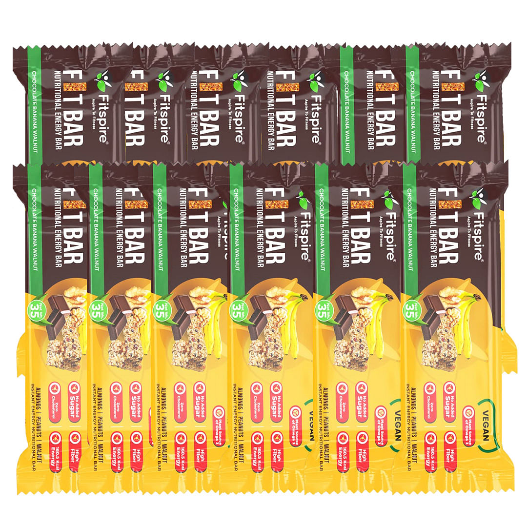 

Fitspire Fit Energy Bar, 100% Vegan, Provide Instant Energy & Essential Nutrients, Boosts Athletic Improves Muscle Recovery Made With Natural Ingre...