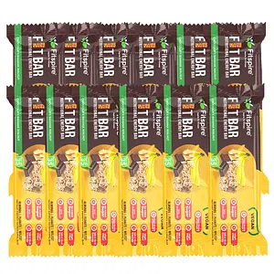 Fitspire Fit Energy Bar, 100% Vegan, Provide Instant Energy & Essential Nutrients, Boosts Athletic Improves Muscle Recovery Made With Natural Ingredients (Chocolate Banana Walnut, Pack Of 12)