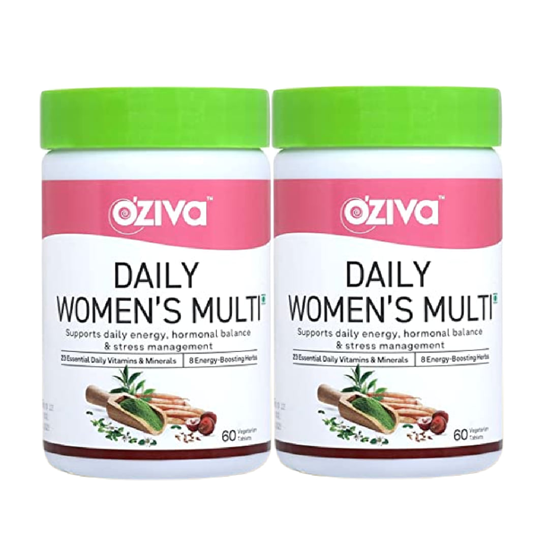 

OZiva Daily Women’s Multi | Multivitamin for Women with Shatavari & Brahmi | Supplements for Hormonal Balance & Stress Management (Women's Daily Mu...