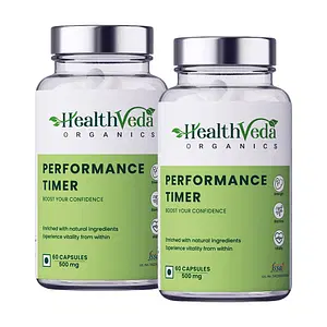 Health Veda Organics Timer for Men | 120 Veg Capsules | Enhances Immunity, Improves Energy Levels & Boosts Strength | With No Side Effects