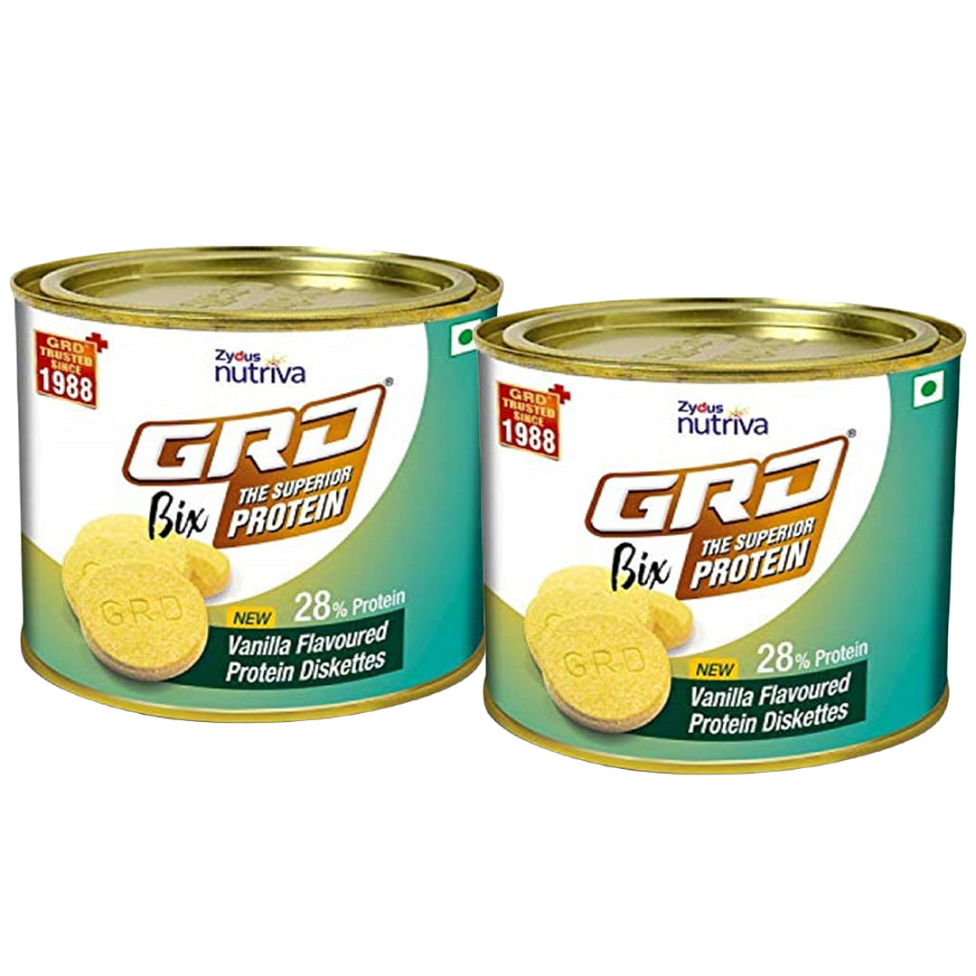 GRD Bix Vanilla Flavoured High Protein Biscuits Diskettes with Immuno