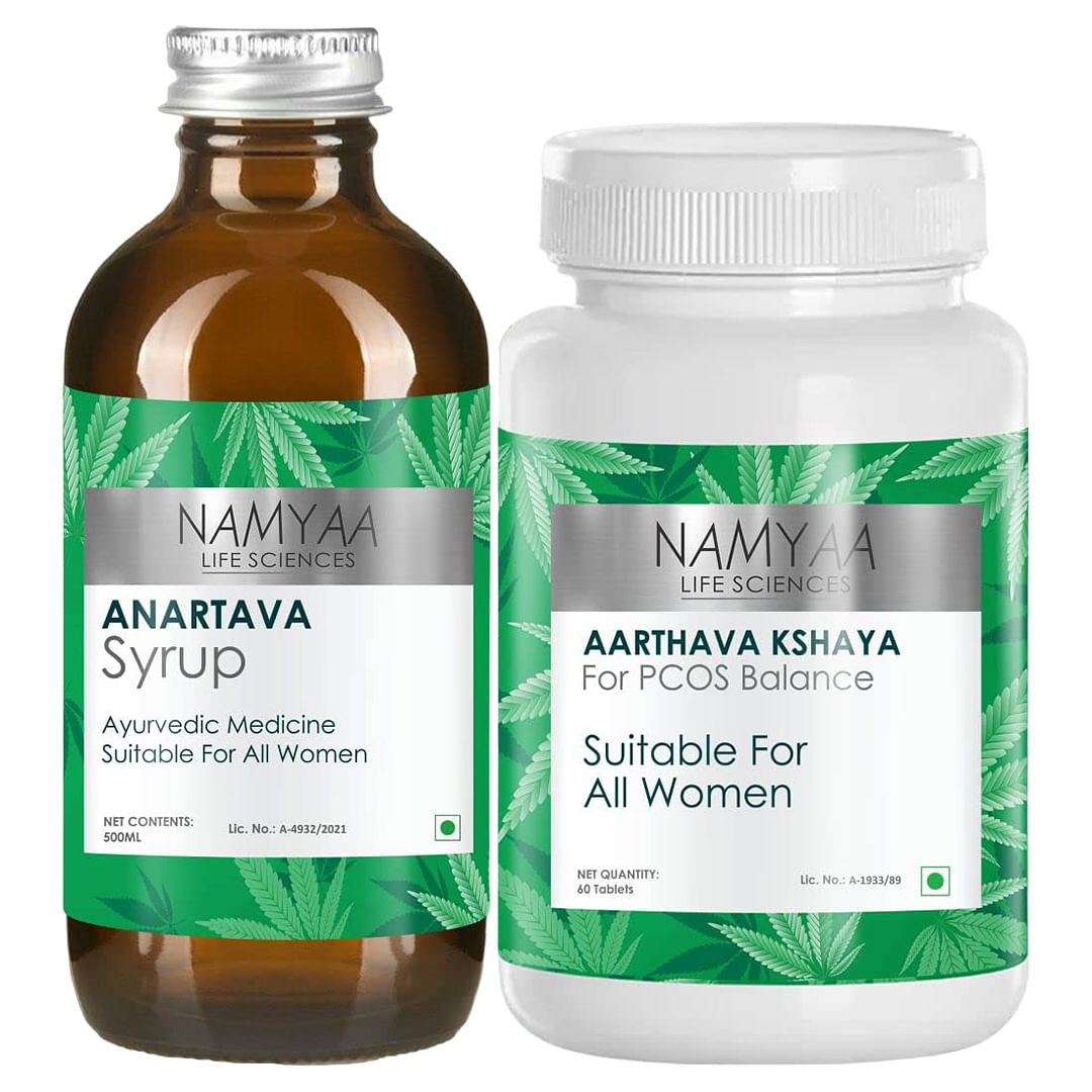 

Namyaa PCOD PCOS Syrup and Tablets -Regulates Periods & Balances Hormones | Ayurvedic Medicine