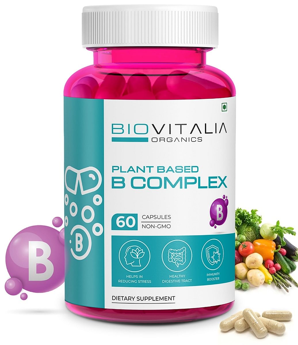 

BIOVITALIA ORGANICS Plant Based B-Complex | Helps in Reducing Stress & Boost Immunity | Healthy Digestive Tract. (60 Capsules)