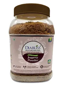 Diabliss Diabetic Friendly Herbal Jaggery Powder - Low Glycemic Index (GI) - Reusable Jar (1)