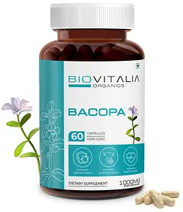BIOVITALIA ORGANICS Bacopa for Supports Mental Strength | Helps Memory Improvements  (60 Capsules)