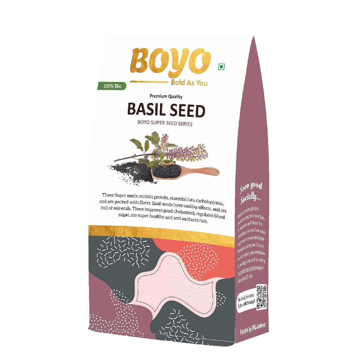 

BOYO Basil Seed 250g - Tukmaria Seeds, Sabja Seeds, Seeds For Eating