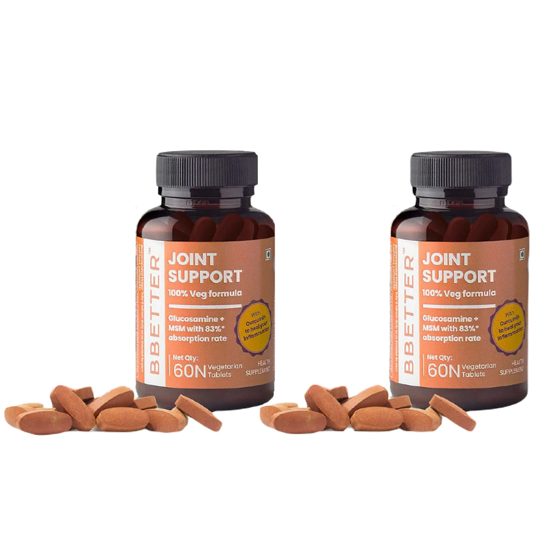 

BBETTER Joint Support Supplement - 100% VEG Formula with Veg Glucosamine, Boswellia Serrata, Veg MSM, Ginger, Rosehip Extract and Curcumin for Join...