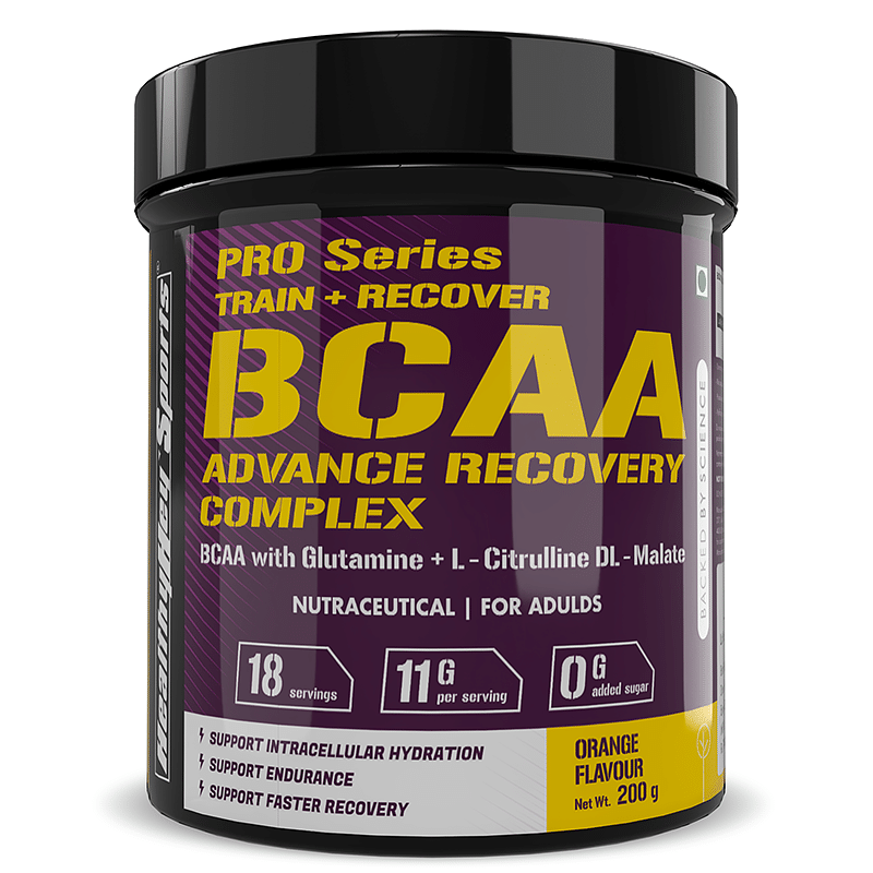 

HealthyHey Sports BCAA with L-Glutamine & L-Citrulline DL-Malate, Orange- 200 g