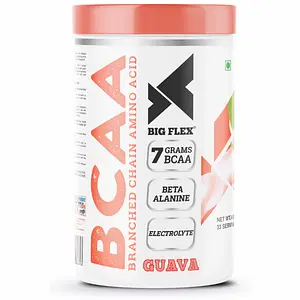 Bigflex Prime BCAA [ 33 Serv, 400Gm ] | 3500mg L-Leucine | 1750mg L-Isoleucine | 1750mg L-Valine | 1000mg Beta Alanine & Vitamin C For Muscle Recover - Pre/Post Workout & Intra Workout.
