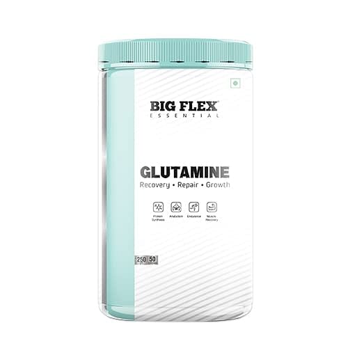 

Bigflex Essential Glutamine Powder (Unflavoured) (250Gm) - Jar