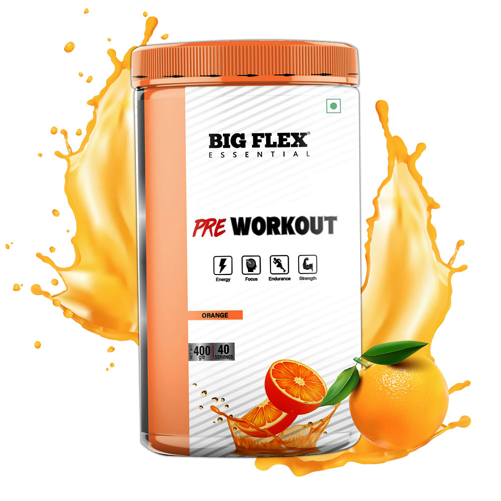 

Bigflex Essential Pre - Workout (Orange) (400Gm) - Jar