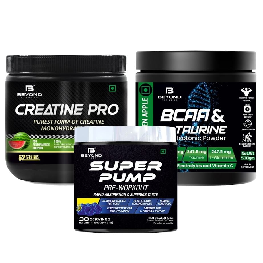 Beyond Fitness Super Pump 300gm Pre Workout with Creatine Pro, 3000mg