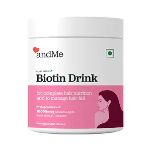 andMe Biotin Plant Based Hair Supplement, Pomogranate Flavour - 150 gm