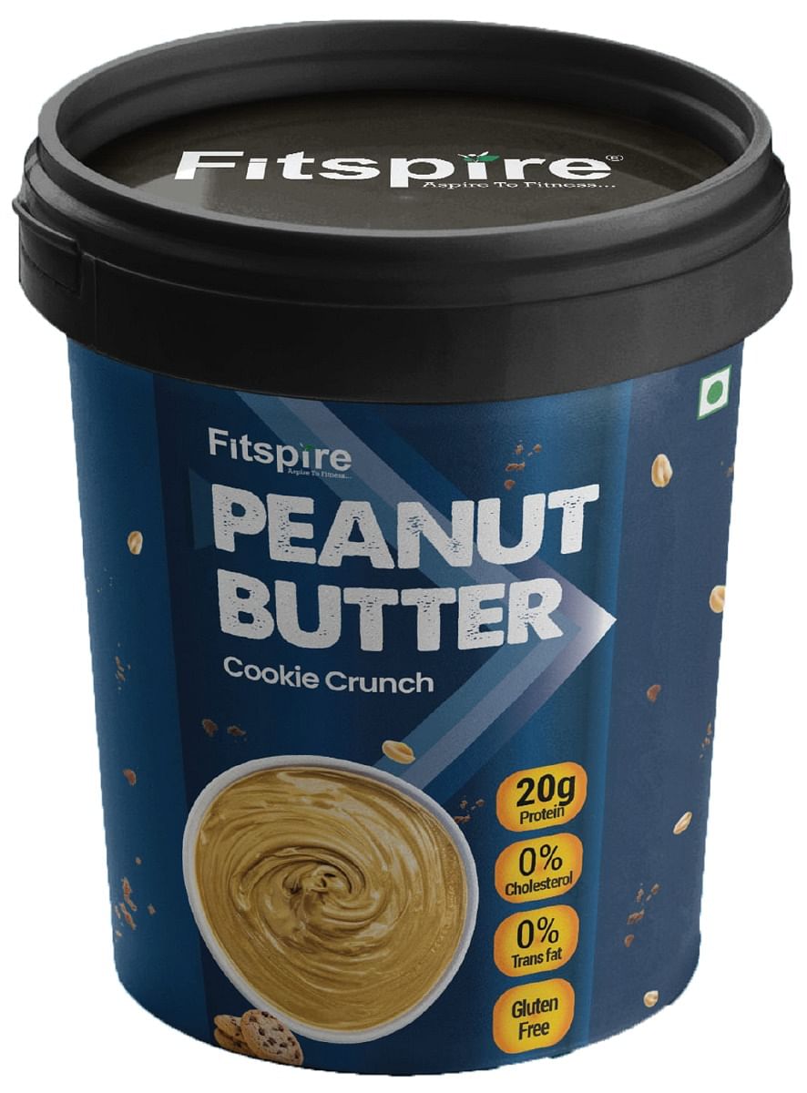 

Fitspire Peanut butter cookie crunchy - 400gm | 23 gm protein | 0% cholesterol | 0% Trans fat | Giuten Free