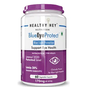 HealthyHey BlueEyeProtect Natural Lutein and Zeaxanthin 60 Veg. Capsules