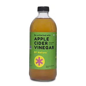 By Nature Apple Cider Vinegar with the Mother and Honey, 500ml | Raw | Unfiltered | Unpasteurized | Helps in weight loss | Boosts Metabolism | Diabetic Friendly | No added colors or preservatives