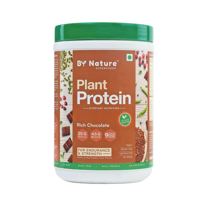 

By Nature Plant Protein Powder, Vegan (Rich Chocolate)| No Added Sugar | Non Dairy 500gm