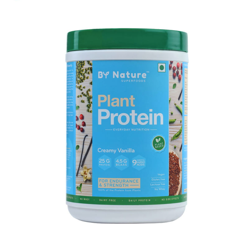 

By Nature Plant Protein Powder, Vegan (Creamy Vanilla)| No Added Sugar | Non Dairy 500gm
