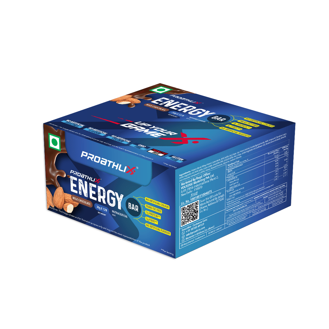 

Proathlix Energy Bar (Milk Chocolate, Pack of 12)