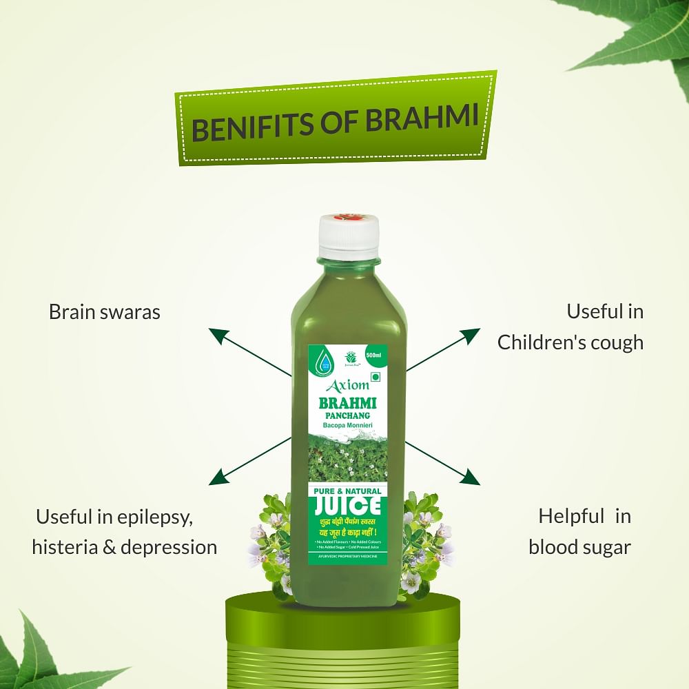 

Axiom Brahmi Panchang Juice|Act as a Brain Booster|Helps to Relieve Stress - 500ml