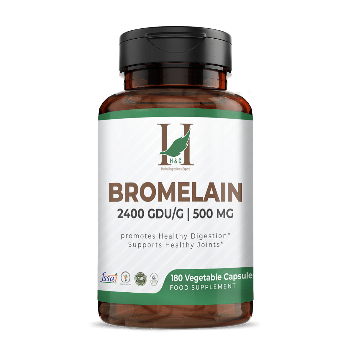 Handc Bromelain Veg Capsules 500 Mg 2400 Gdu G 180 Capsules From Pineapple Extract