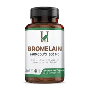 H&C Bromelain Veg. Capsules 500 mg (2400 GDU/g) - 180 Capsules from Pineapple Extract